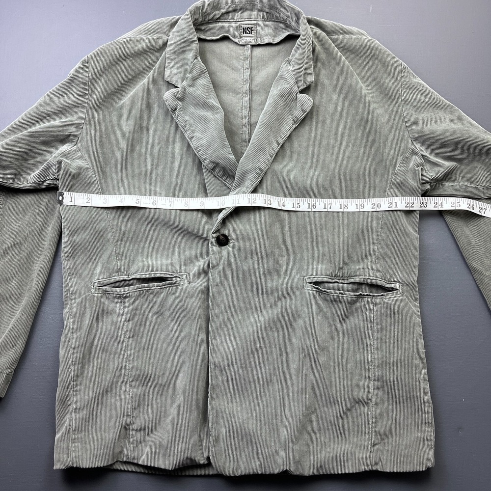 NSF Corduroy Blazer Jacket Women's Small Gray Relaxed Classic Western Casual Y2K - Picture 7 of 14